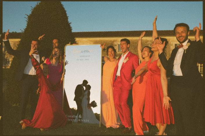 Photo créative de mariage, mise en scène originale