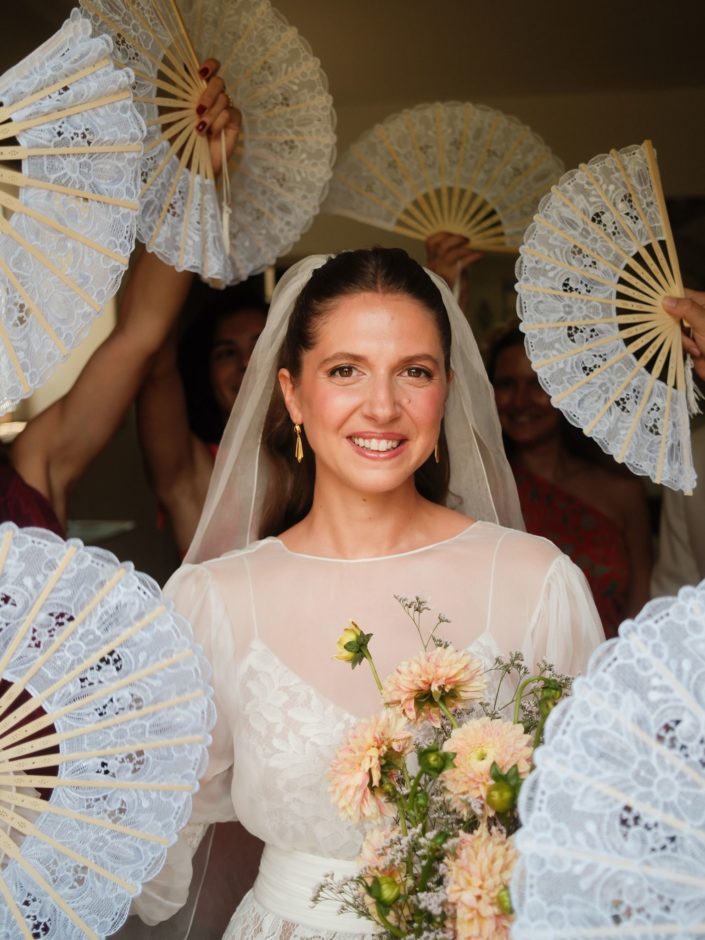 Portrait de la mariée, photo argentique